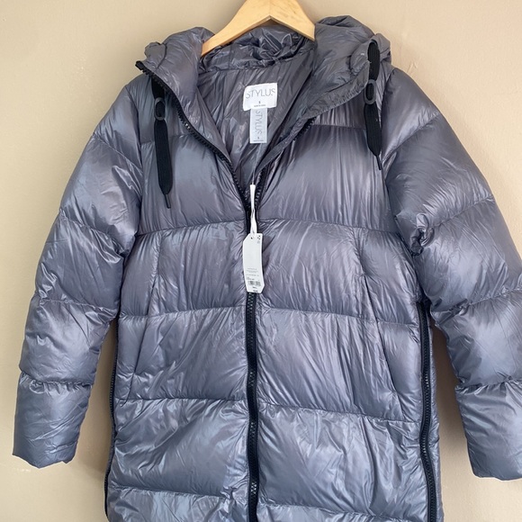 STYLUS Jackets & Coats Nwt Stylus Pewter Grey Puffer Coat Poshmark